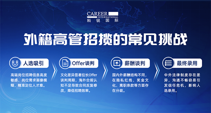 人力资源公司龙8头号玩家国际国际给予各阶段中企出海的一体化人力资源解决方案，尤其擅长于跨国高管的猎取